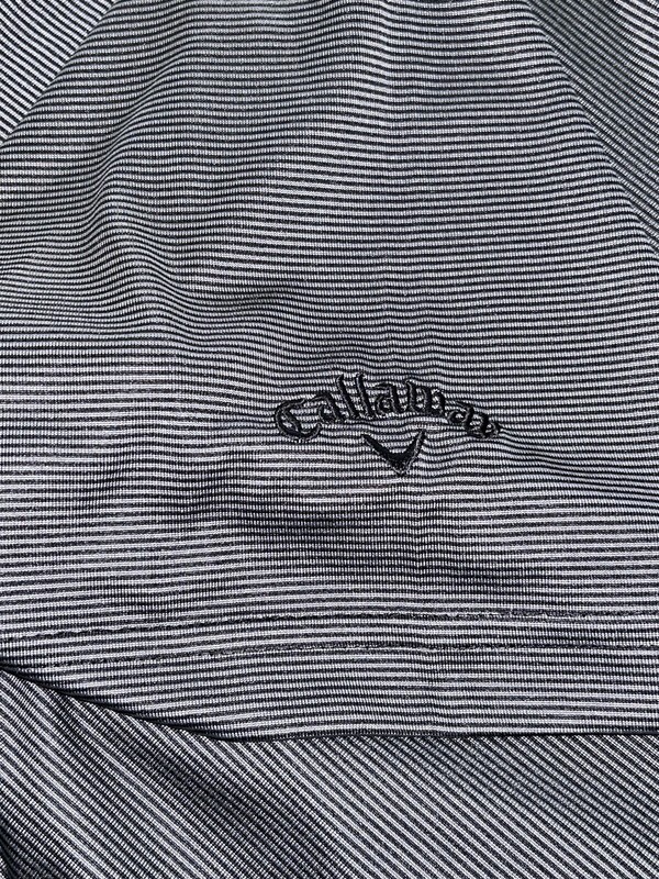 Callaway Performance Stretch Golf Polo Shirt Striped Gray Mens Sz 2XL XXL gallery