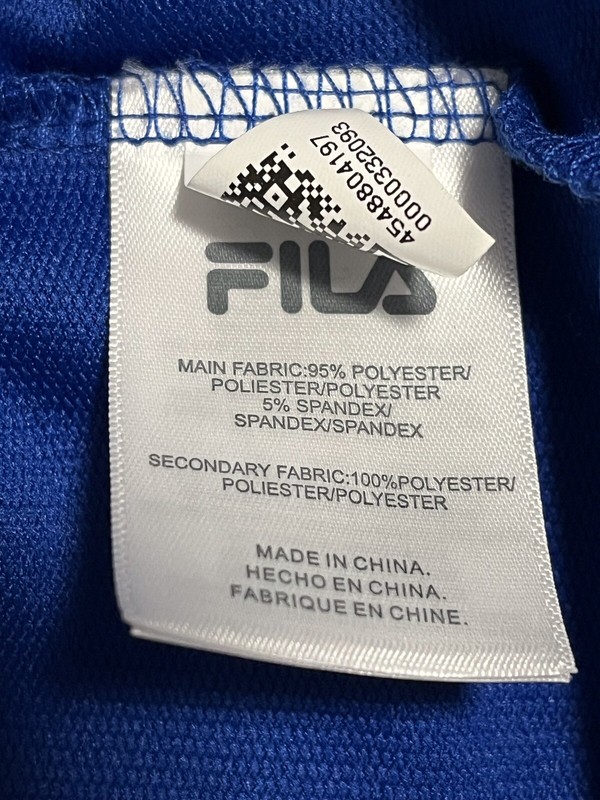 FILA 1/4 Zip Pullover sz L Chest Pocket, Long Sleeve Athletic Shirt, Blue/Black gallery
