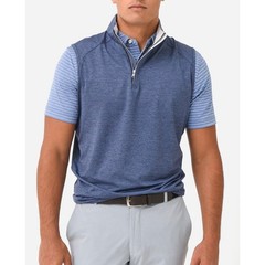 Peter Millar Crown Crafted Men’s Stealth Performance Quarter-Zip Vest Blue L