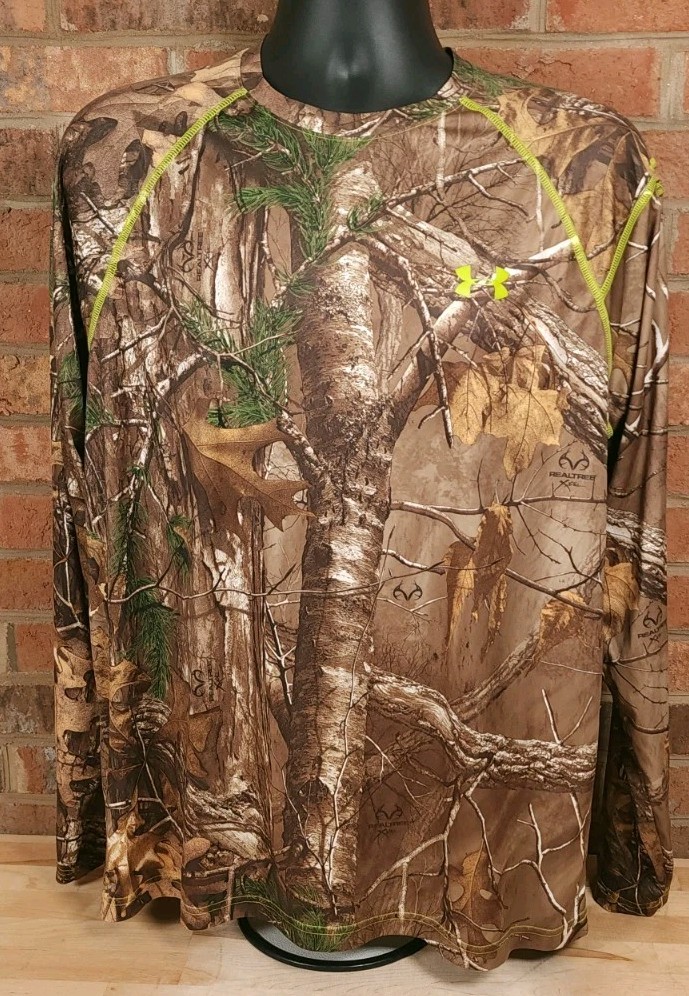 Under Armour Shirt Men Large Scent Control Base Layer Camo Realtree Xtra gallery