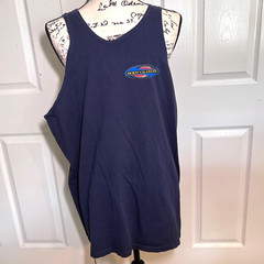 Vintage Men’s Body Glove Tank Top Sz XL Navy w/Front and Back Graphics 1996 USA