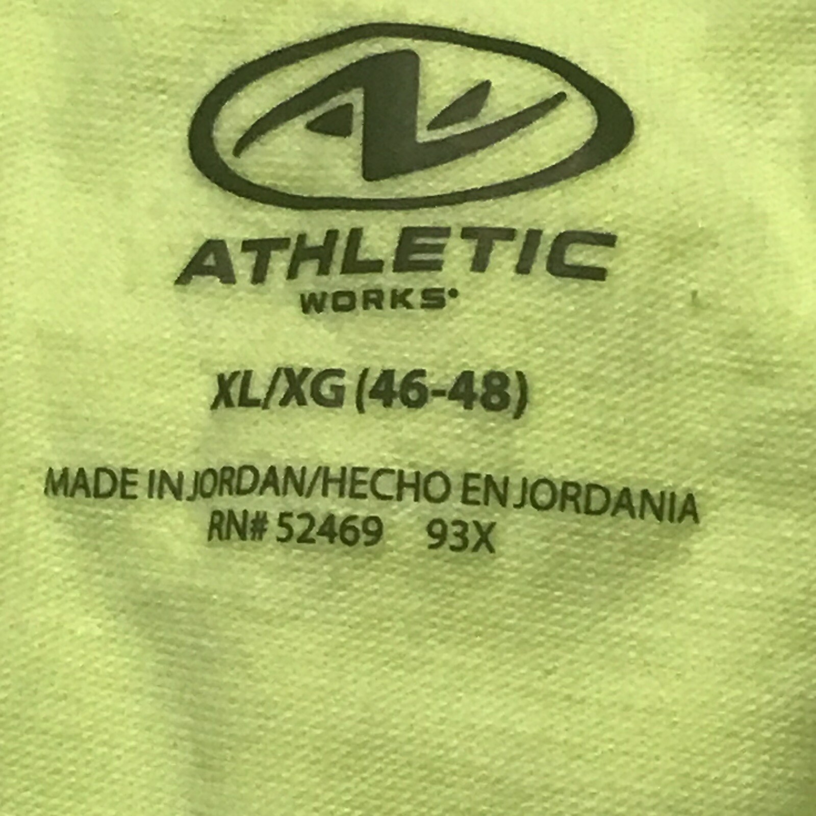 Athletic Works Men's XL DriWorks Quick Dry Fluorescent Yellow Neon T Shirt gallery