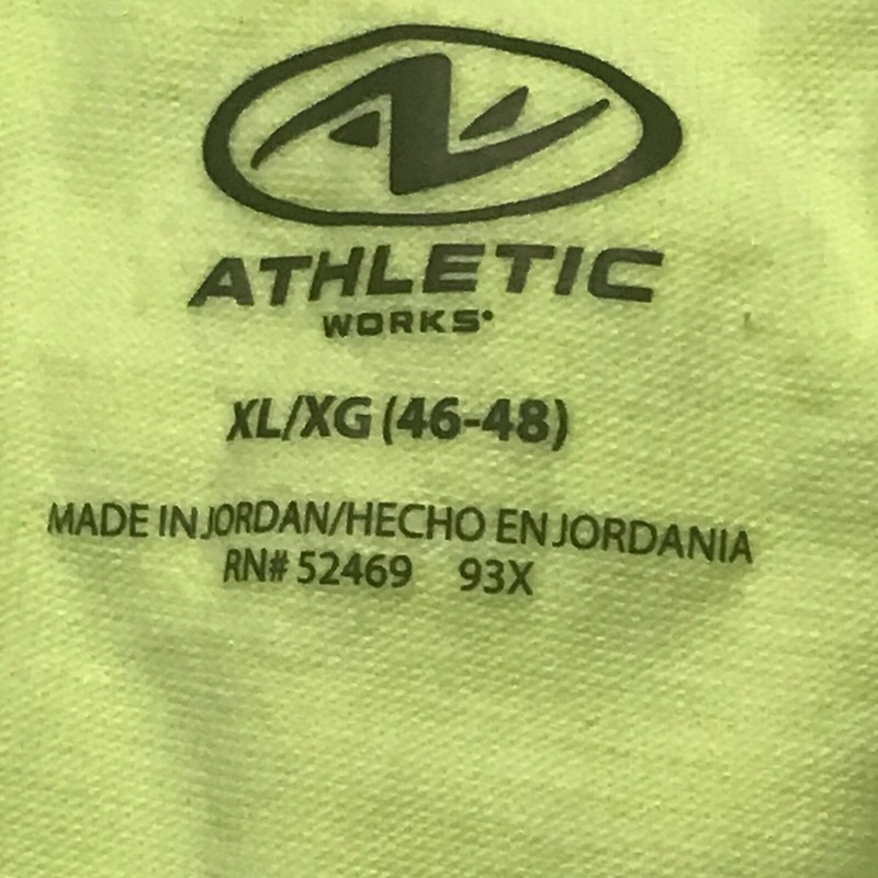 Athletic Works Men's XL DriWorks Quick Dry Fluorescent Yellow Neon T Shirt gallery
