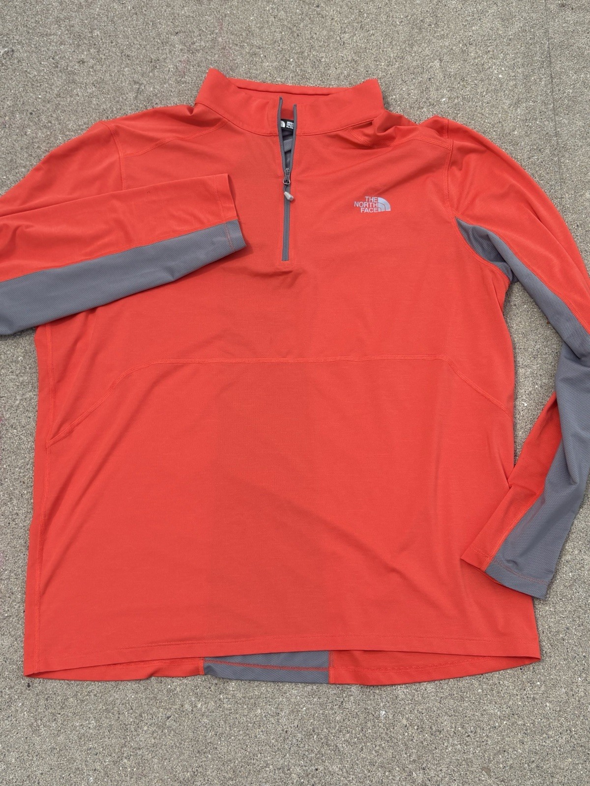 The North Face 1/4 Zip Pullover Mens XL Orange Performance Running Long Sleeve gallery