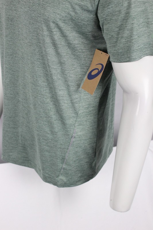 Asics Men's Knit Spadedye Short Sleeve T Shirt Running Gym Green GR652 gallery