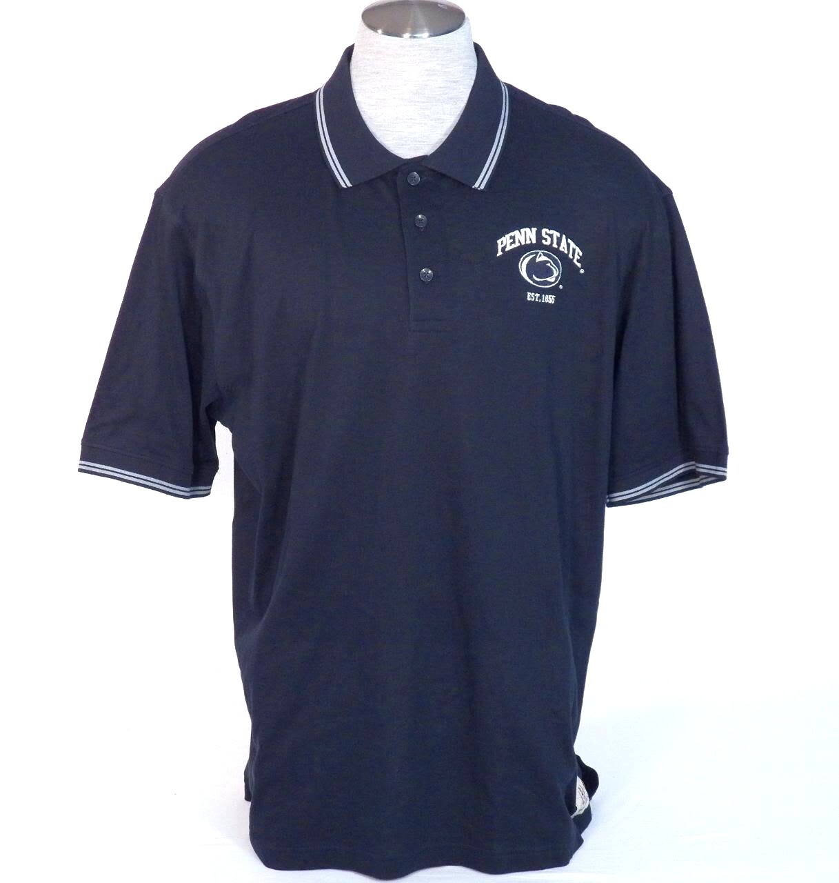 Izod Collegiate Penn State Nittany Lions Blue Short Sleeve Polo Shirt Men's NWT gallery