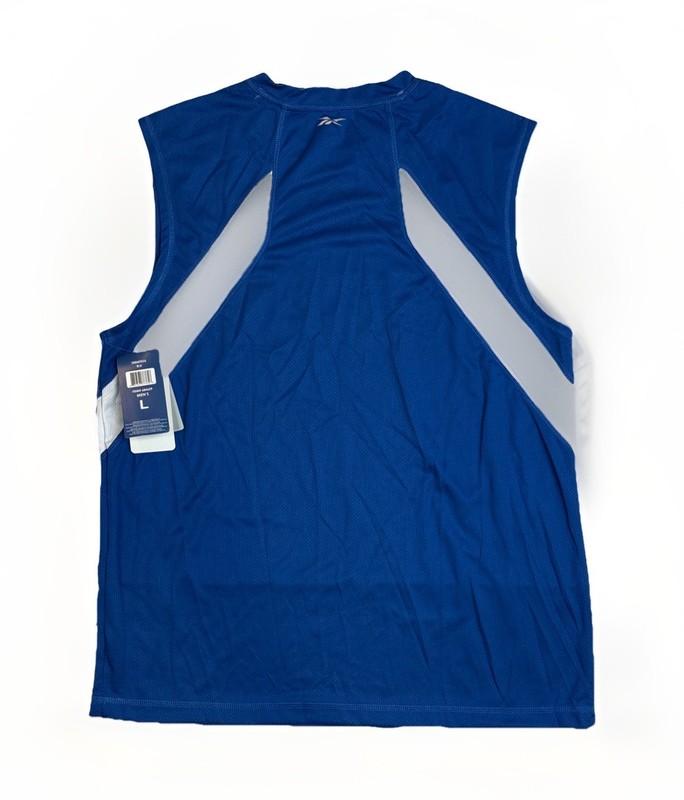 Reebok Mens Hydromove Training Mesh Tank Top Royal Blue Moisture Wick Size Large gallery