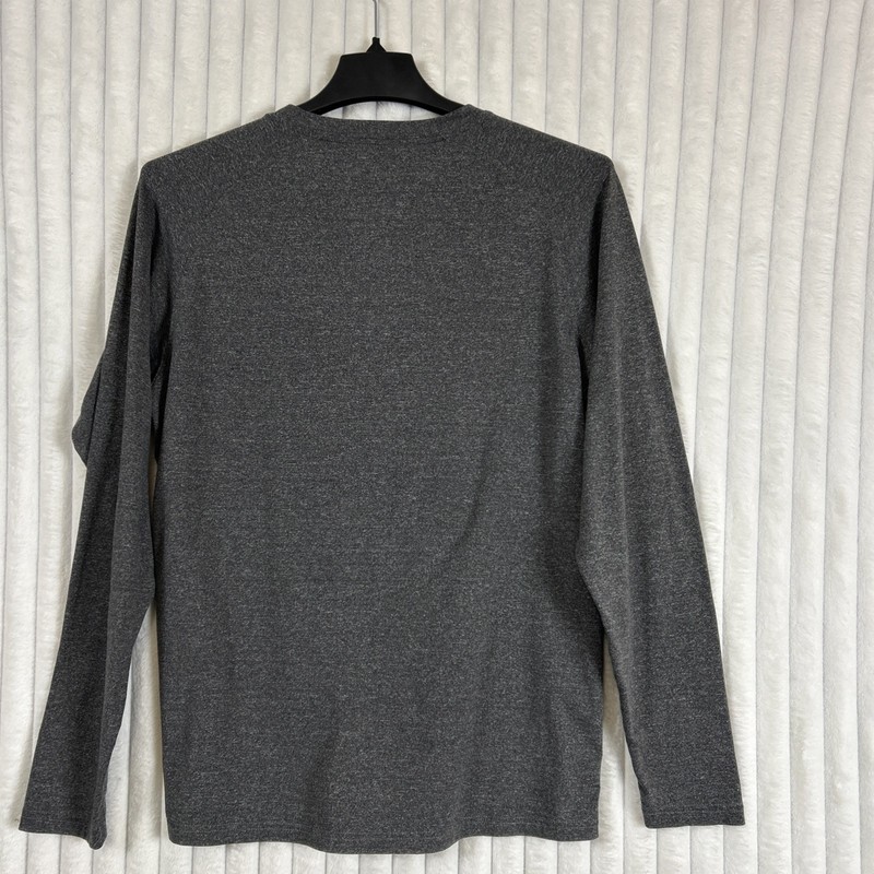 01.Algo Performance Mens Dk Grey Moisture, Wicking Long Sleeve Shirt Size M gallery