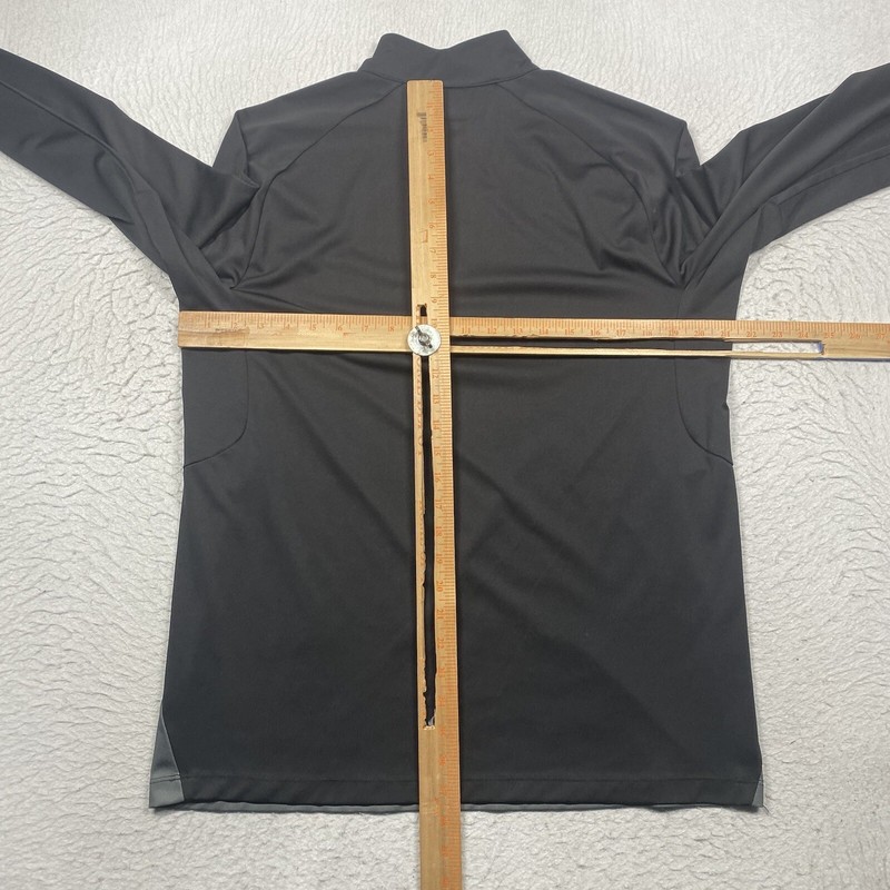 Greg Norman 1/4 Zip Shirt Mens Medium Play Dry Black Tasso Elba Long Sleeve gallery