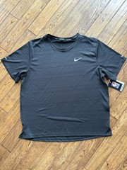 Nike Basketball Dri Fit Running Shirt Mens Large Black Athletic Tee NWT Gym Top