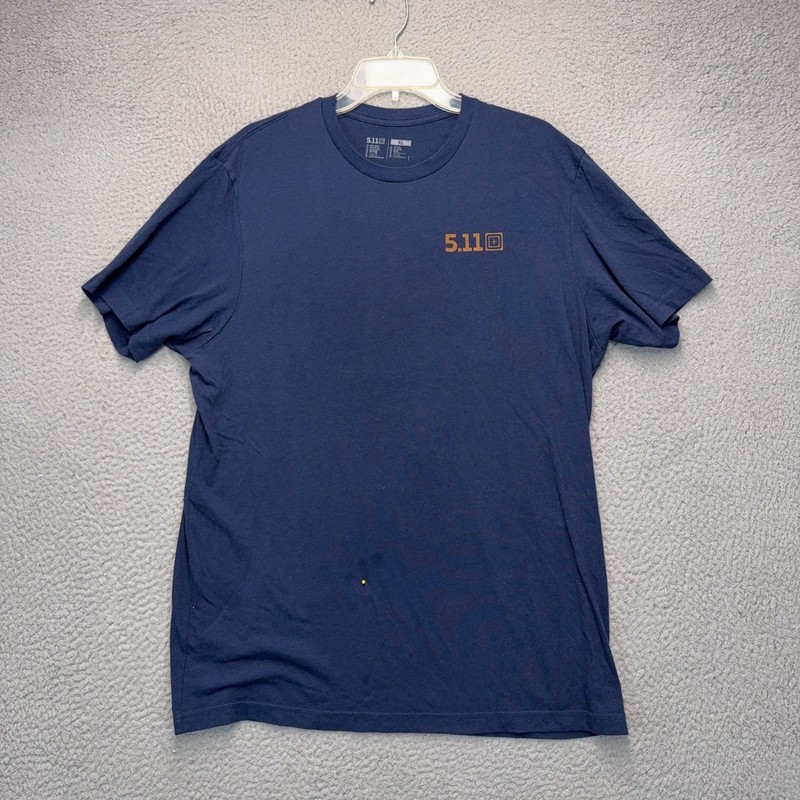 5.11 Tactical Freedom Fries Shirt Mens XL Blue American Stretch Crewneck FLAWS gallery