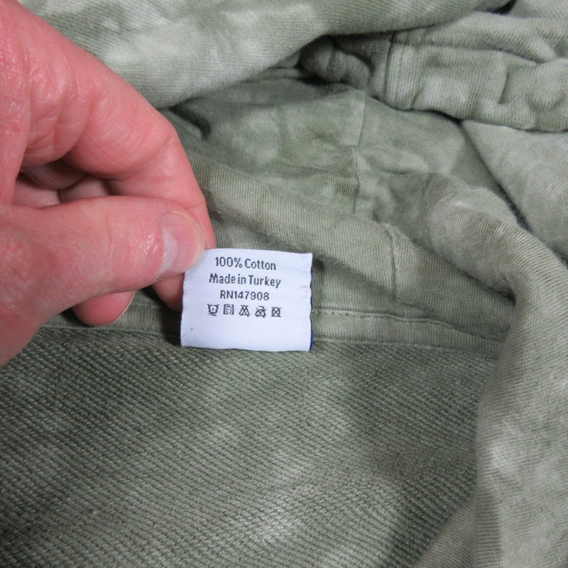 Outdoor Voices mens 2tone green tie dye heavy hoodie M EUC gallery