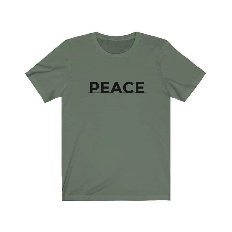 Bella & Canvas Short Sleeve Tee "Peace" black font b gallery
