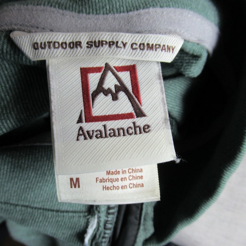 Avalanche Pullover Mens Medium Green Mock Neck 1/4 Zip Knit Hiking Camping gallery