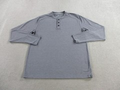 Free Fly Shirt Mens Medium Gray Long Sleeve Bamboo Blend Henley Top Performance