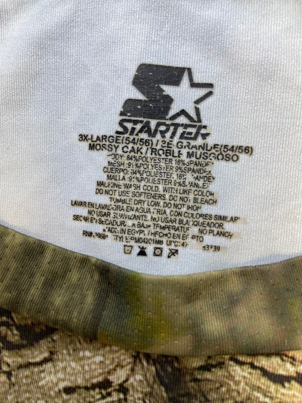 Starter Mossy Oak Break Up Infinity Camouflage Dri-Star Shirt Men Size 3XL 54/56 gallery