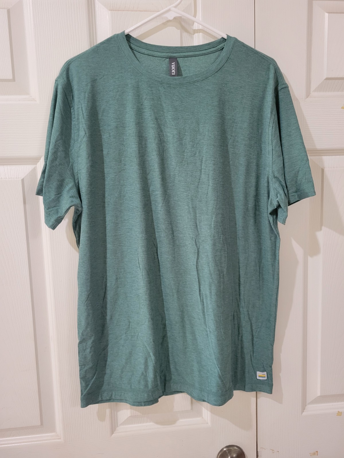 Vuori Strato Tech Tee Men’s Large Sea Pine Heather Green Athletic gallery