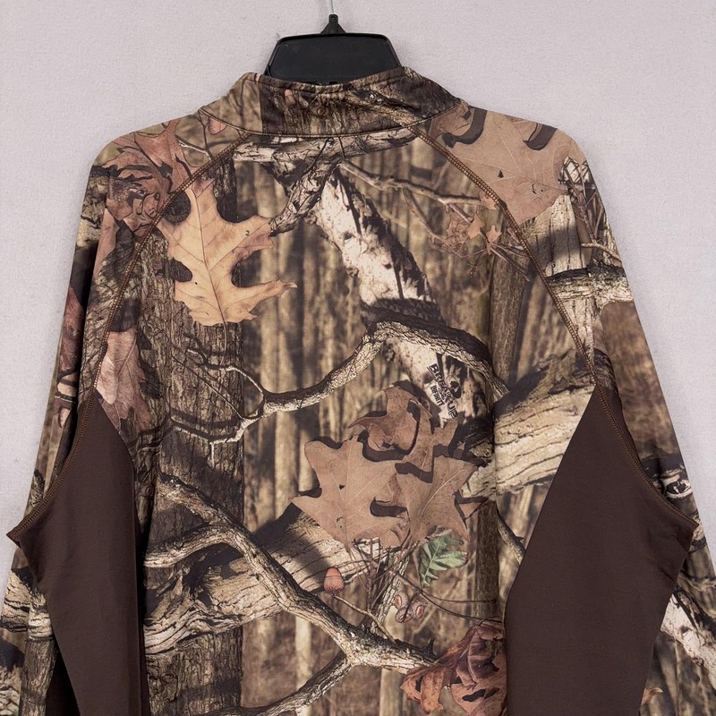 Mossy Oak Pullover Mens 2XL Camo Break-Up Infinity 1/4 Zip Hunting Performance gallery