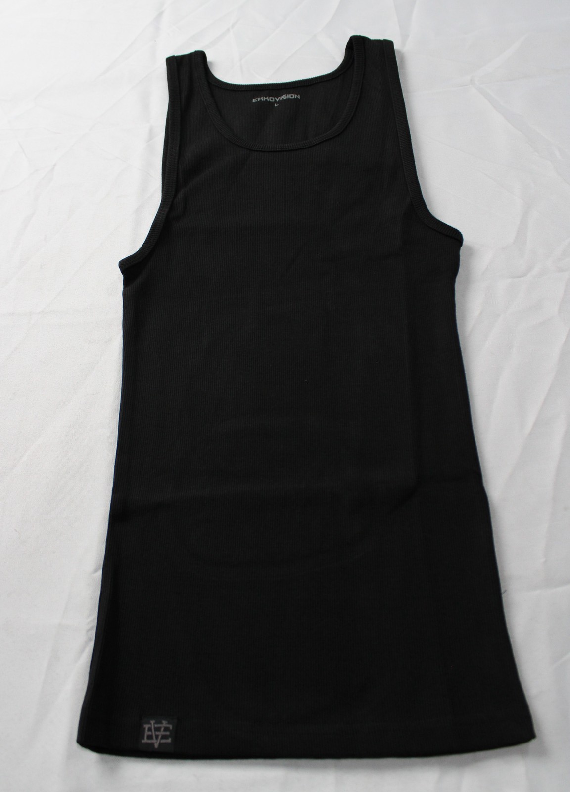 Ekkovision Men's OG Solid Stretch Ribbed Beater Tank Top EJ3 Black Large NWT gallery