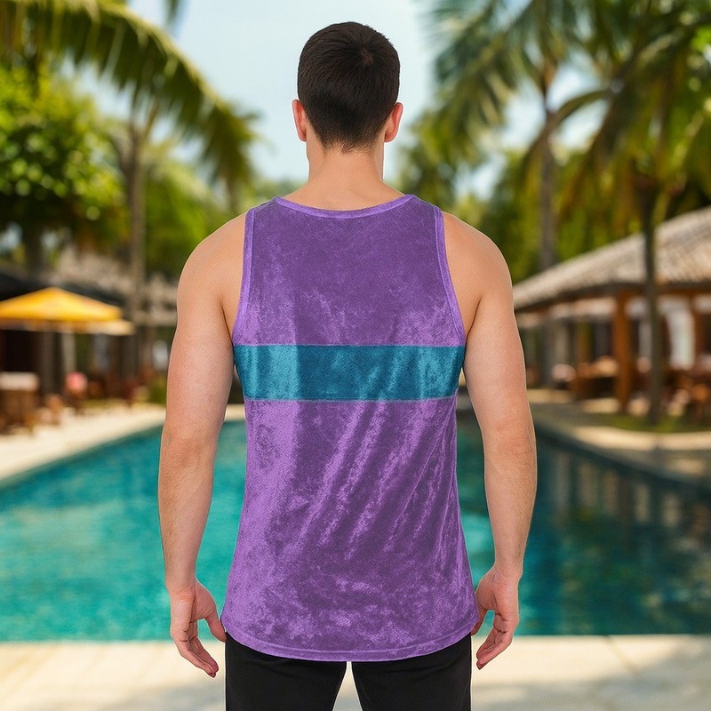 Bashir Risa Purple and Blue Velvet Tank Top Costume gallery