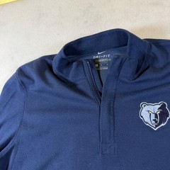Nike Memphis Grizzlies Dri-FIT Quarter Zip Pullover Mens Large Navy Blue NBA