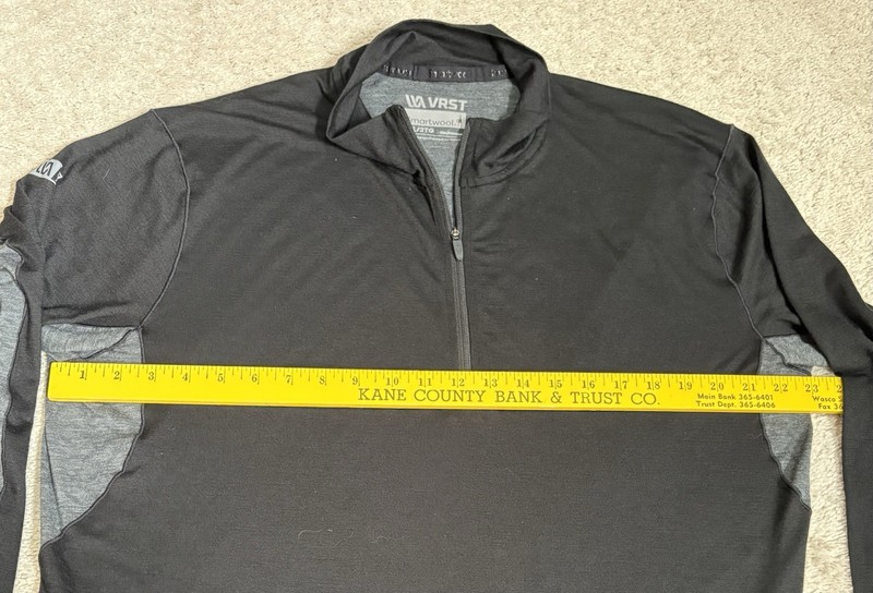 VRST x Smartwool Pullover Mens 2XL Merino Wool 1/4 Zip Base Layer Black Hiking gallery