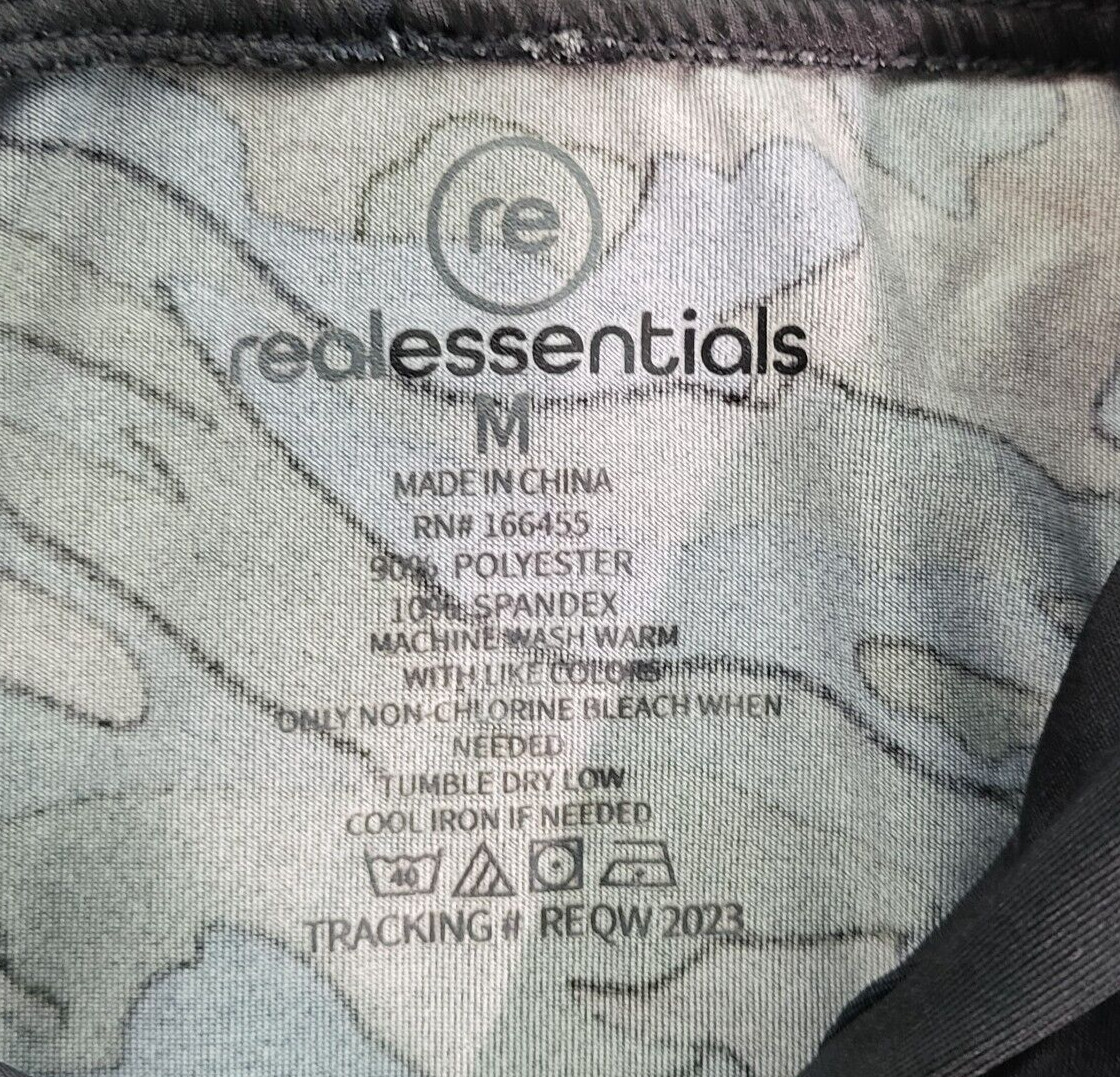 Real Essentials Hoodie Mens Size Medium Lightweight Performance Camo Dark Gray gallery