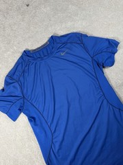 Nike Pro Combat Dri-Fit T-shirt Mens L Blue Running Crossfit Training Vented ***