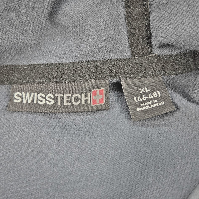 Swiss Tech Anorak Pullover Men's XL Gray 1/4 Zip Hooded Lightweight Jacket gallery