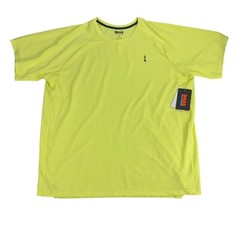 Bass Outdoor Mens Path Performance Logo Short Sleeve T-Shirt Yellow 2XL