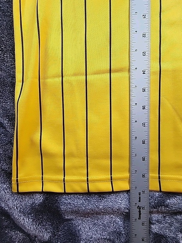 Score Black Yellow Soccer Referee Jersey Shirt Short Sleeve Polo TShirt Mens XXL gallery