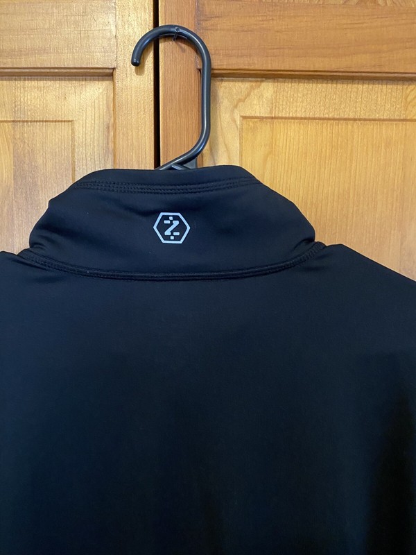 IZOD MENS SIZE XL TG XG LONG SLEEVE ZIP QTR BLACK POCKETS VGUC gallery