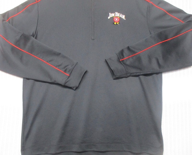 Jim Beam Nike Golf Pullover Black Red Mens Size Large gallery