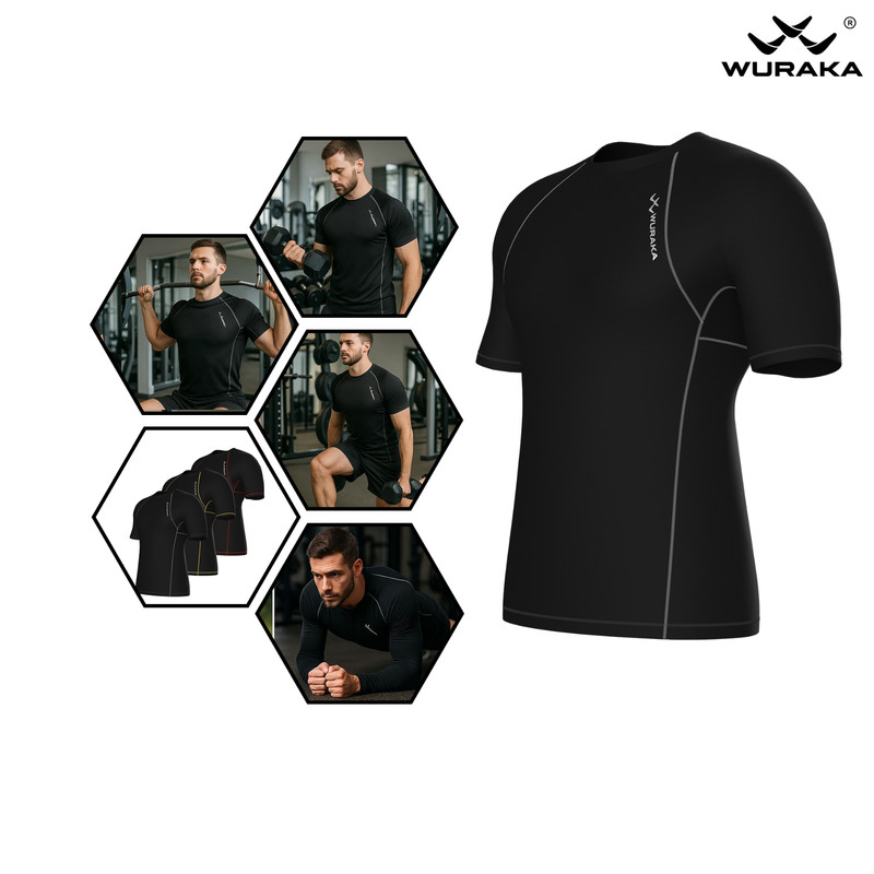 Mens Compression Armor Base layer Under Armor Half Sleeve Shirt & Fitness Shorts gallery