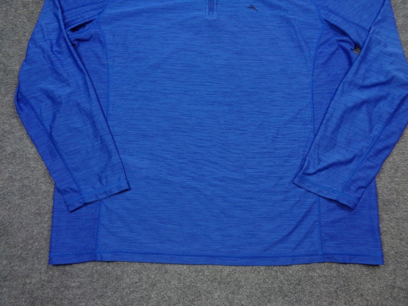 Tommy Bahama Island Zone 1/4 Zip Mens XL Blue Pullover Golf Performance Wicking gallery