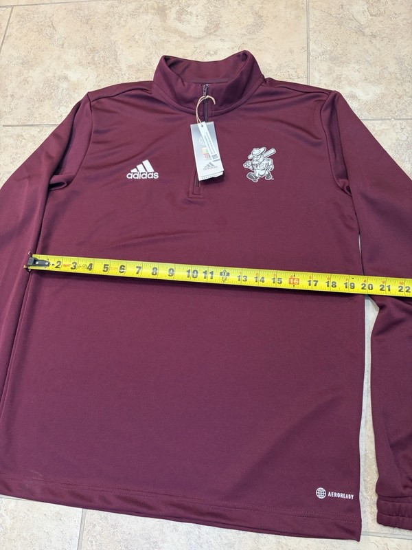 NWT Adidas Entrada 22 Men's Training 1/4 Zip Pullover Jacket Maroon Size Medium gallery