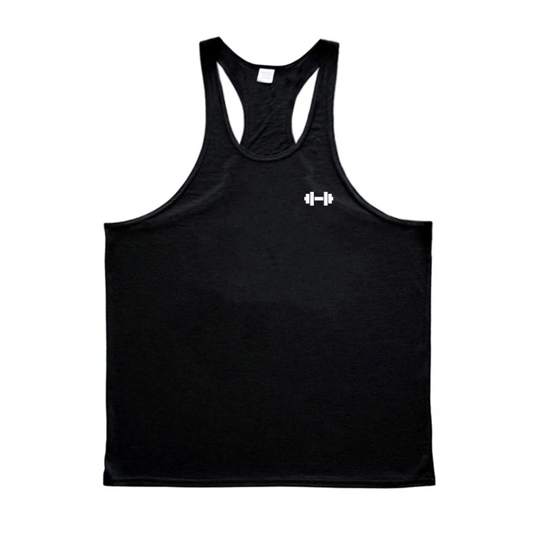 Summer Cotton Fitness Sleeveless Professional Bodybuilding Tank Tops Mens Y Back