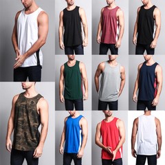 Victorious Men’s Basic Tank Top with Accent Band Sleeveless T-SHIRTS – TT49-F1C