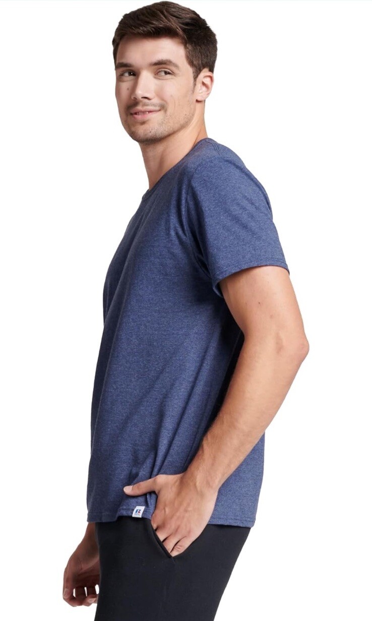 Russell Athletic Men's Dr Cotton Blend Short Sleeve Size XL In Navy Pack Of 2 gallery