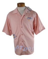 NWT Nike Just Do It Mens Button Front Casual Shirt Top L Arctic Orange RARE $100