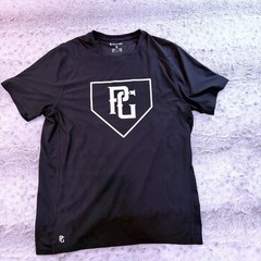 Perfect Game Men’s Black Logo Activewear T-Shirt M Crew Neck Breathable