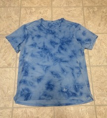 Lululemon Fast And Free Men’s Blue Tie Dye Shirt Size Large
