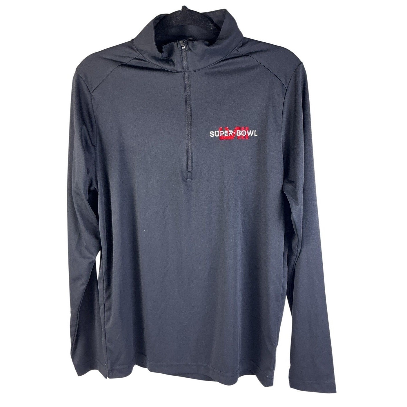 Super Bowl LII Mens SM Black Quarter Zip Pullover Antigua NFL Team Apparel gallery