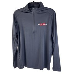 Super Bowl LII Mens SM Black Quarter Zip Pullover Antigua NFL Team Apparel