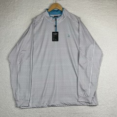 NWT DEOLAX Golf 1/4 Zip Performance Men 3XL Texas All Over Print Stretch