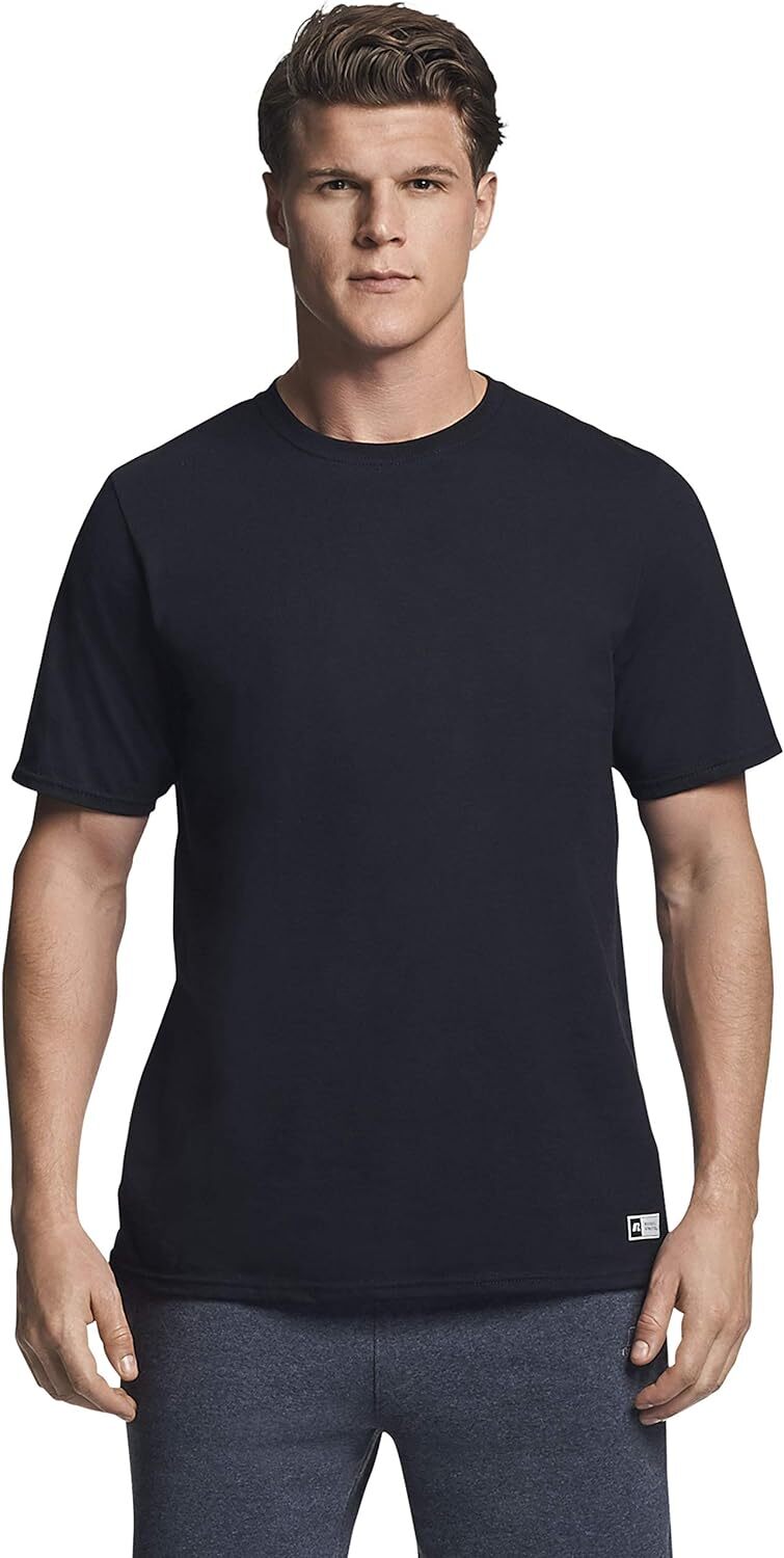 Russell Athletic Men's Dri-Power Cotton Blend Tees & Tanks, X-Large, Black gallery