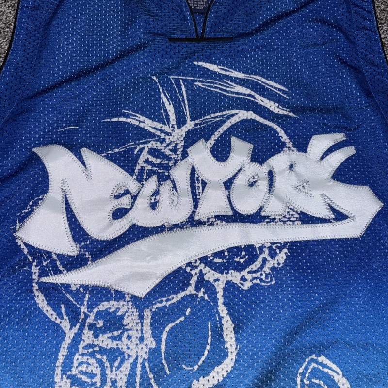 Vintage NY New York Impaq Basketball Jersey Men’s 2XL Blue 90s Streetball Y2K gallery
