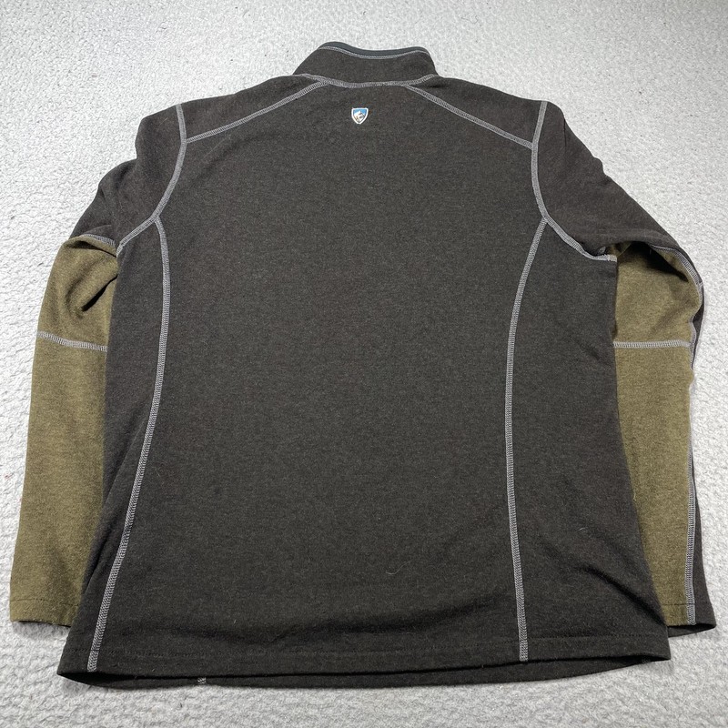 Kuhl Kashmira Pullover Mens Medium Brown 1/4 Zip Fleece Mock Neck Hiking gallery