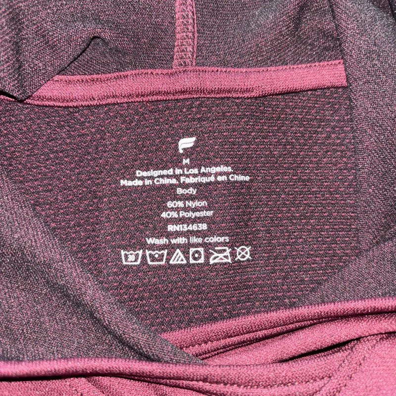 Fabletics The Training Day Hoodie Mens Medium Burgundy Long Sleeve Gym Workout gallery