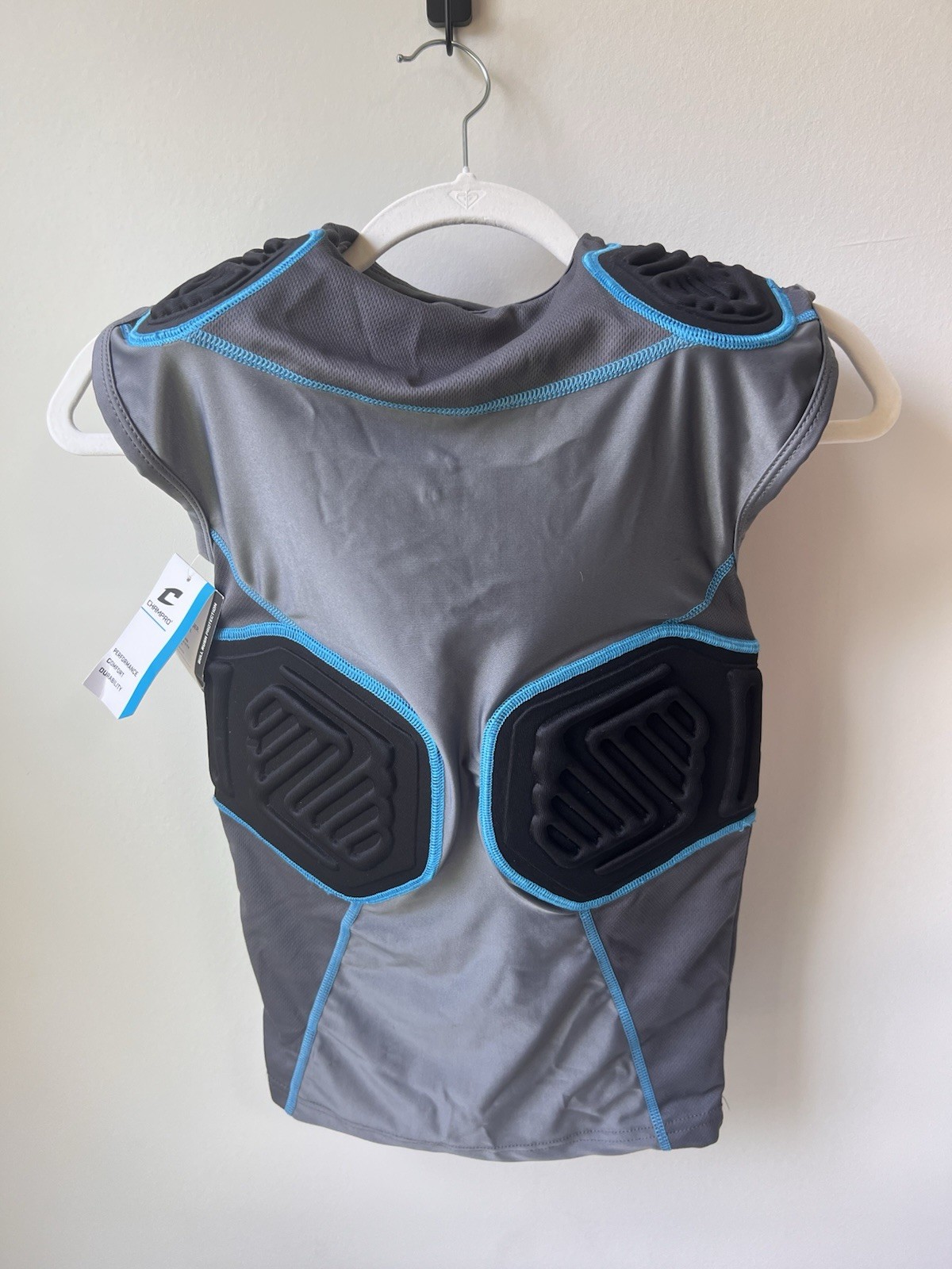 CHAMPRO Bull Rush Mens Small 4-Pad Sleeveless Football Compression Shirt NWT gallery